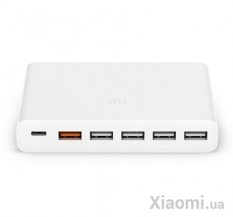 Mi USB Multiple Hub 60W Fast Charger 6 port White (CDQ06ZM)
