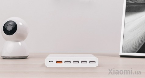 Mi USB Multiple Hub 60W Fast Charger 6 port White (CDQ06ZM)