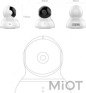 IP Камера Xiaomi YI Dome Camera 360° 1080P White (YI-93005)