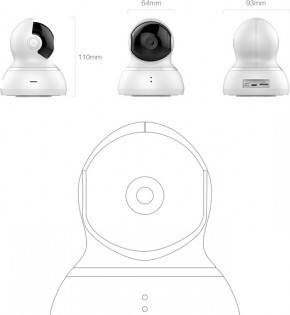 IP Камера Xiaomi YI Cloud Dome Camera 1080P White YYS.1917