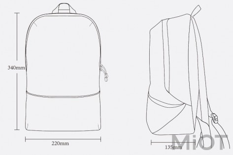 Рюкзак Xiaomi Z Bag Ultra Light Portable Mini Backpack Yellow