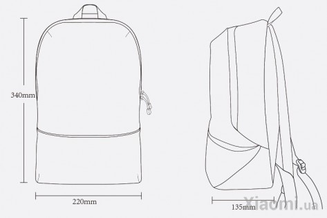 Рюкзак Xiaomi Z Bag Ultra Light Portable Mini Backpack Red