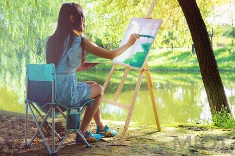 Стільчик для пікніка Zao Feng Early Wind ultra light aluminium folding chair Blue