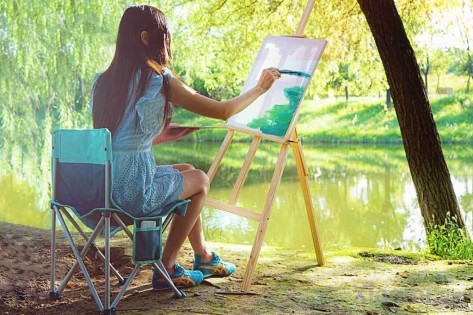 Стульчик для пикника Zao Feng Early Wind ultra light aluminium folding chair Blue