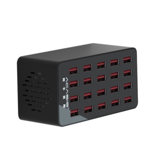 Зарядна станцiя на 20 портiв Acasis AC-838 для смартфонiв та планшетiв (Чорний)