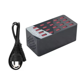 Зарядна станцiя на 20 портiв Acasis AC-838 для смартфонiв та планшетiв (Чорний)