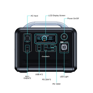 Зарядная станция Choetech 1200W (39236)