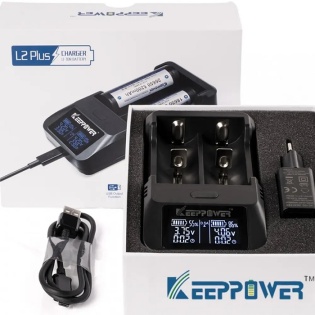 Зарядное устройство Keeppower L2 plus с дисплеем (Черный)