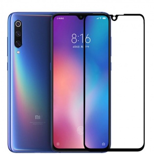 Защитное стекло 3D 9H (full glue) (без упаковки) для Xiaomi Mi 9 SE Черное (108714)