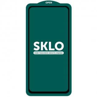 Защитное стекло SKLO 5D (full glue) для Xiaomi Redmi Note 9 Pro / Note 9 Pro Max Черный (127531)