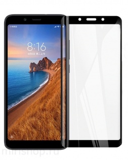 Защитное цветное стекло Mocolo (full glue) на весь экран для Xiaomi Redmi 7A Черное (106162)