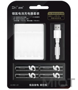 Зарядний пристрій Xiaomi ZMi ZI5 PB401 for AA / AAA Kit (+ 4шт AA Z15 1700mAh)