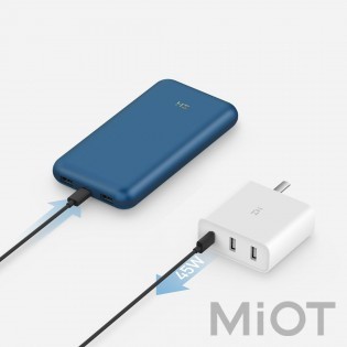 Універсальна батарея Xiaomi ZMI 10 Pro Power Bank 20000 mAh 65W Blue (QB823)