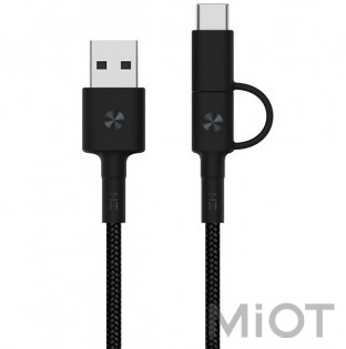 Кабель Xiaomi ZMi AL403 USB - Type-C/Micro USB 2 in 1 Black (100 см)
