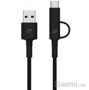 Кабель Xiaomi ZMi AL403 USB - Type-C/Micro USB 2 in 1 Black (100 см)