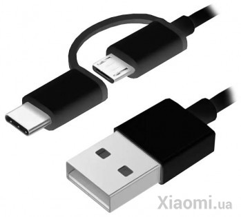 Кабель Xiaomi ZMi AL501 USB - Type-C/Micro USB 2 in 1 (100 см) Black
