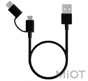 Кабель Xiaomi ZMi AL511 USB - Type-C/Micro USB 2 in 1 (30 см) Black