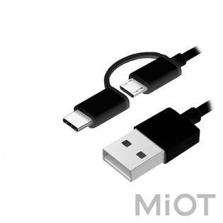 Кабель Xiaomi ZMi AL511 USB - Type-C/Micro USB 2 in 1 (30 см) Black