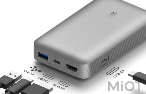 Універсальна батарея Xiaomi ZMi Multifunctional Power Bank 50W Dark Grey (QB816)