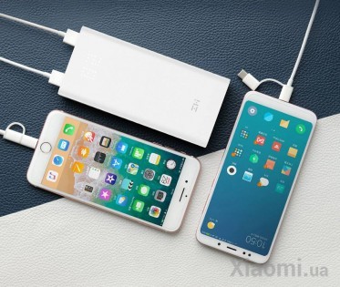 Универсальная батарея Xiaomi ZMi Powerbank Aura 20 000 mAh Type-C White (QB821)