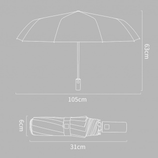 Зонт складной автоматический с фонариком Xiaomi Zuodu (ZD002-LED) Black