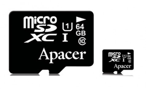 Карта памяти Xiaomi Apacer microSDXC UHS-I Class10 64GB AP64GMCSX10U1-R