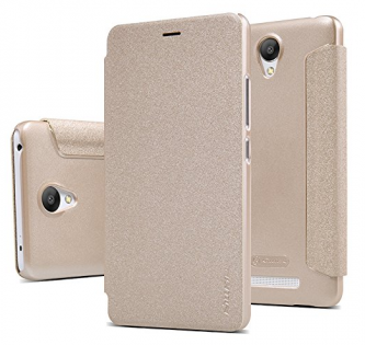 Шкіряний чохол книжка Xiaomi Nillkin SP-LC HM до смартфонів Redmi Note 2 Gold