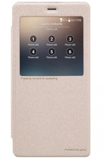 Шкіряний чохол книжка Xiaomi Nillkin Sparkle SP-LC XM до смартфонів Redmi 2 Gold