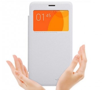 Кожаный чехол книжка Xiaomi Nillkin Sparkle SP-LC XM для смартфонов Redmi 2 White