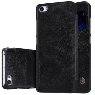 Кожаный чехол книжка с окошком Nillkin Qin Series Q-LC XM для смартфонов Xiaomi Mi5 Black