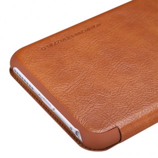 Кожаный чехол книжка  с окошком Nillkin Qin Series Q-LC XM для смартфонов Xiaomi Mi5 Brown