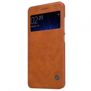 Кожаный чехол книжка  с окошком Nillkin Qin Series Q-LC XM для смартфонов Xiaomi Mi5 Brown