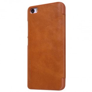 Кожаный чехол книжка  с окошком Nillkin Qin Series Q-LC XM для смартфонов Xiaomi Mi5 Brown