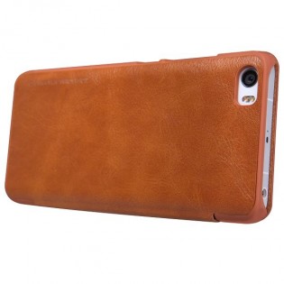 Кожаный чехол книжка  с окошком Nillkin Qin Series Q-LC XM для смартфонов Xiaomi Mi5 Brown