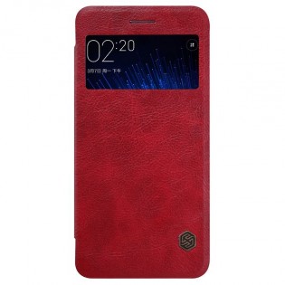 Кожаный чехол книжка  с окошком Nillkin Qin Series Q-LC XM для смартфонов Xiaomi Mi5 Red