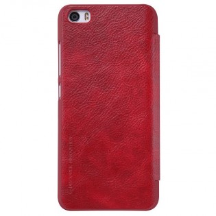 Кожаный чехол книжка  с окошком Nillkin Qin Series Q-LC XM для смартфонов Xiaomi Mi5 Red