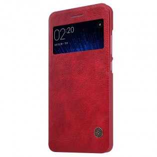 Кожаный чехол книжка  с окошком Nillkin Qin Series Q-LC XM для смартфонов Xiaomi Mi5 Red