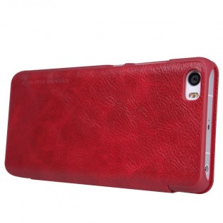 Кожаный чехол книжка  с окошком Nillkin Qin Series Q-LC XM для смартфонов Xiaomi Mi5 Red