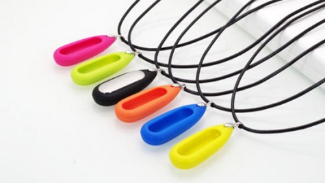 Силиконовый кулон для Xiaomi Mi Band Yellow + ожерелье paraffin