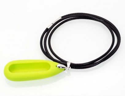 Силиконовый кулон для Xiaomi Mi Band Green + ожерелье paraffin