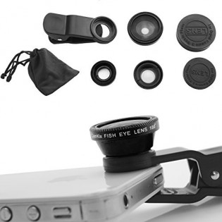 Набор линз для смартфонов Xiaomi 3 in 1 Universal clip lense plastic Black SY-516