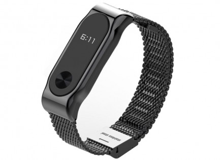 Металлический ремешок для Xiaomi Mi Band 2 Black 14 мм Лицензия