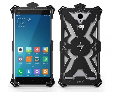 Металлический чехол бампер для смартфонов Redmi Note 2 Thor Black