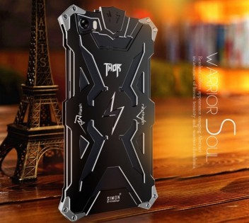 Металлический чехол бампер для смартфонов Redmi Note 2 Thor Black