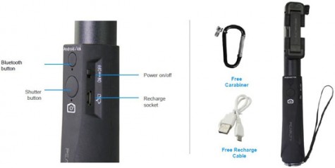 iPEARL Selfie Stick для смартфонов Xiaomi Gray