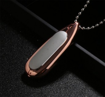 Кулон для Mi Band metal Rose-gold + ожерелье stainless