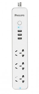 Подовжувач Xiaomi Philips socket set (3 розетки і 3 USB порти) White