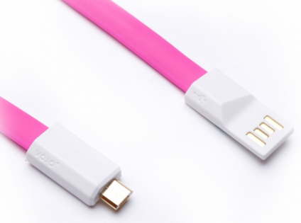 Портативний USB кабель Colorful Pink 120 см