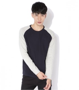 Реглан Xiaomi Mi Raglan long-sleeved T-shirt male models Blue/Grey XL