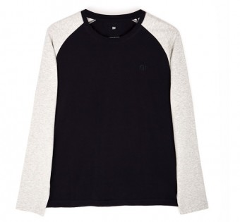 Реглан Xiaomi Mi Raglan long-sleeved T-shirt male models Blue/Grey XL